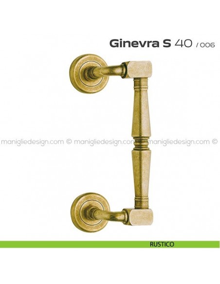 Maniglione per porta 040 Ginevra S Reguitti zancato singolo rustico