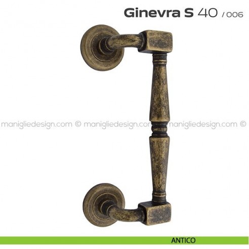 Maniglione per porta 040 Ginevra S Reguitti zancato singolo antico