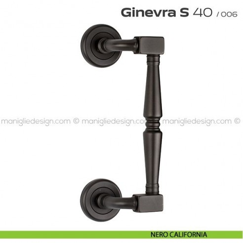 Maniglione per porta 040 Ginevra S Reguitti zancato singolo nero california