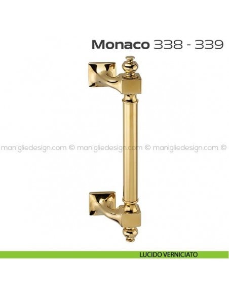 Maniglione per porta 338-339 Monaco Reguitti zancato singolo lucido verniciato