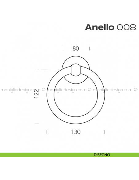 Anello Battente 105 Mm - Per Serrature E Applicazioni Meccaniche - Foto 4