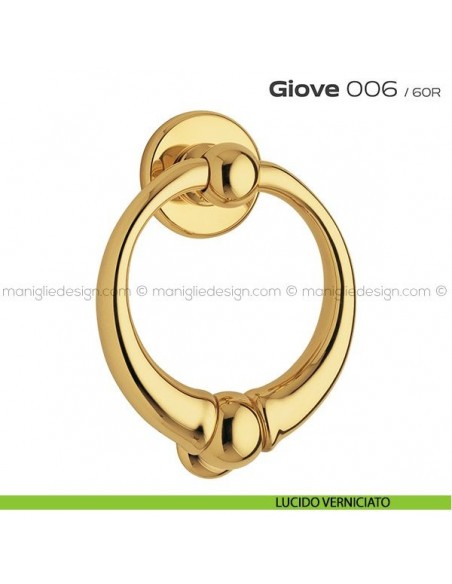 Battente per porta 006 Giove Reguitti con rosetta liscia lucido verniciato