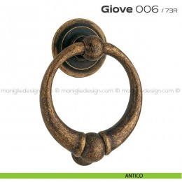 Battente per porta 006 Giove Reguitti con rosetta artistica 2