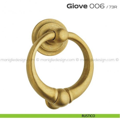 Battente per porta 006 Giove Reguitti con rosetta artistica rustico