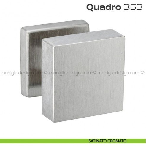 Pomolo per porta fisso 353 Quadro Reguitti satinato cromato