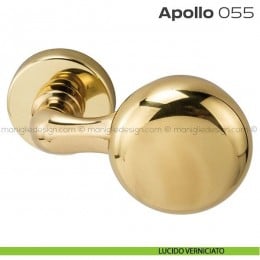Pomolo per porta fisso 055 Apollo Reguitti con rosetta tonda a pressione 2