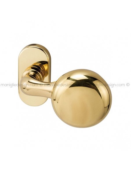 Pomolo per porta girevole 055 Apollo Reguitti con rosetta ovale a pressione