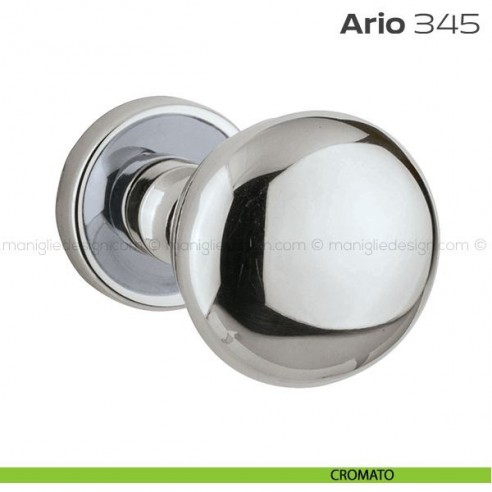 Pomolo per porta fisso 345 Ario Reguitti con rosetta tonda cromato