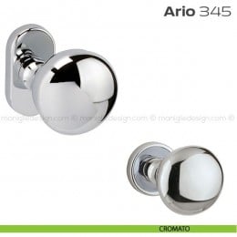 Pomolo per porta fisso 345 Ario Reguitti con rosetta ovale 2