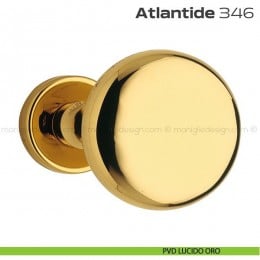 Pomolo per porta fisso 346 Atlantide Reguitti con rosetta tonda 2