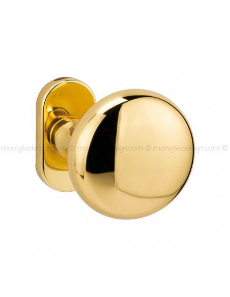 Pomolo per porta fisso 346 Atlantide Reguitti con rosetta ovale