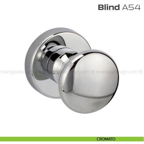 Pomolo per porta fisso A54 Blind Reguitti con rosetta tonda cromato