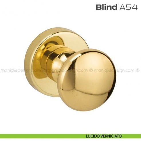 Pomolo per porta fisso A54 Blind Reguitti con rosetta tonda lucido verniciato
