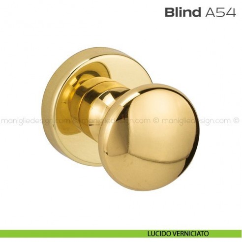 Pomolo per porta girevole A54 Blind Reguitti con rosetta tonda lucido verniciato