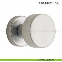 Pomolo per porta girevole C98 Classic Reguitti con rosetta tonda 2