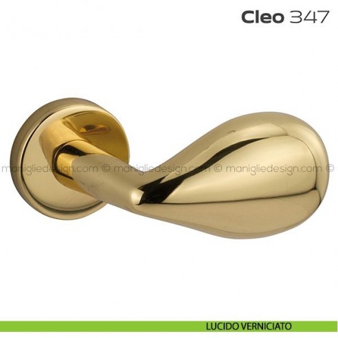 Pomolo per porta fisso 347 Cleo Reguitti con rosetta tonda lucido verniciato