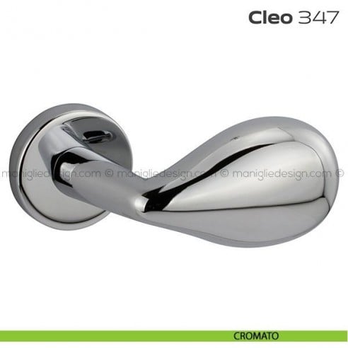 Pomolo per porta fisso 347 Cleo Reguitti con rosetta tonda cromato