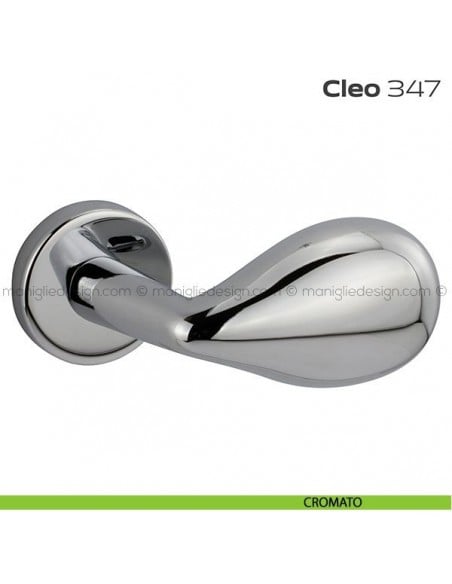 Pomolo per porta fisso 347 Cleo Reguitti con rosetta tonda cromato