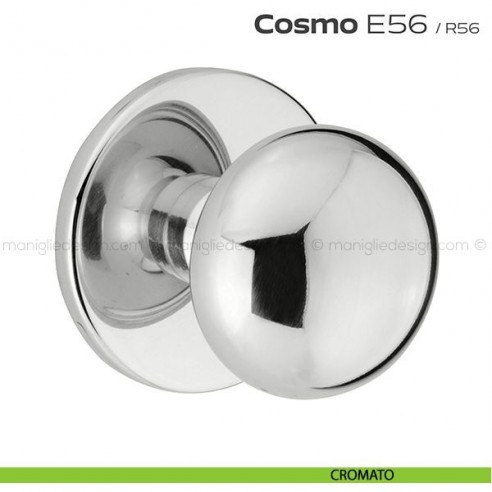 Pomolo per porta fisso E56 Cosmo Reguitti con rosetta diametro 70 mm cromato