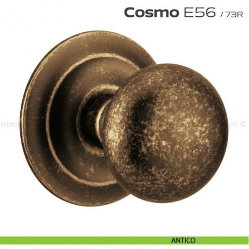Pomolo fisso diametro 55 mm per porta E56 Cosmo Reguitti antico