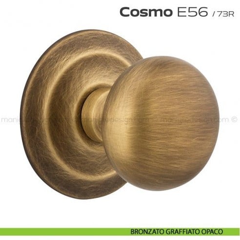Pomolo fisso diametro 55 mm per porta E56 Cosmo Reguitti bronzato graffiato opaco