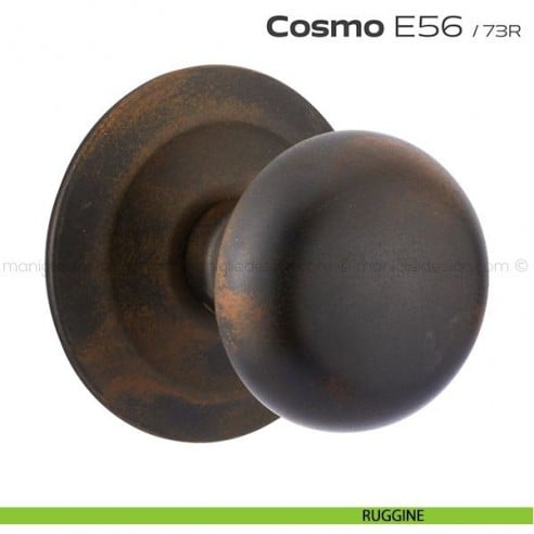 Pomolo fisso diametro 55 mm per porta E56 Cosmo Reguitti ruggine