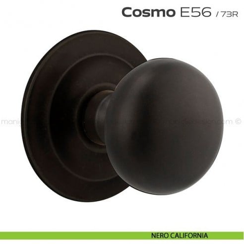 Pomolo fisso diametro 55 mm per porta E56 Cosmo Reguitti nero california