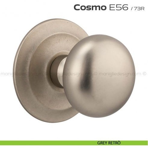 Pomolo fisso diametro 55 mm per porta E56 Cosmo Reguitti grey retrò