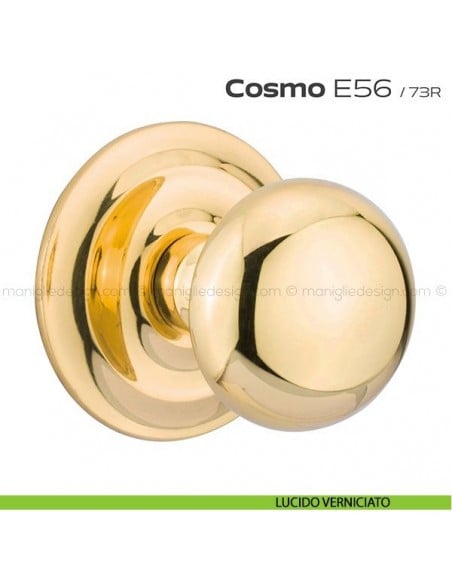 Pomolo fisso diametro 55 mm per porta E56 Cosmo Reguitti lucido verniciato