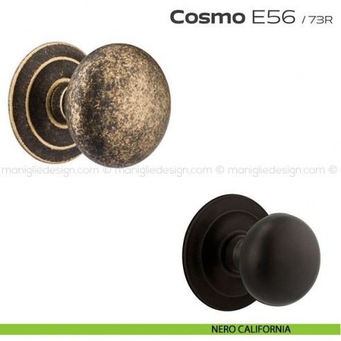 Pomolo fisso diametro 71 mm per porta E56 Cosmo Reguitti nero california