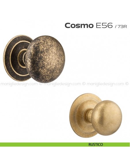 Pomolo fisso diametro 71 mm per porta E56 Cosmo Reguitti rustico