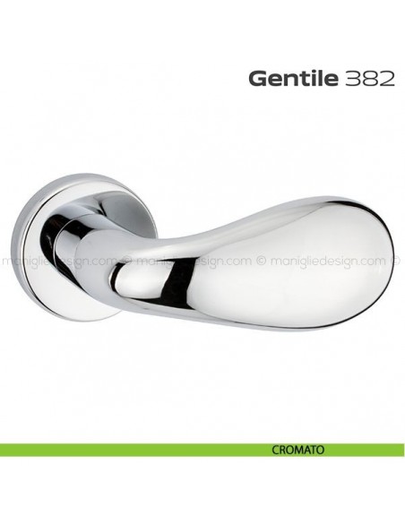 Pomolo per porta fisso 382 Gentile Reguitti con rosetta tonda cromato