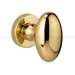 Pomolo ovale per porta fisso 048 Ovum Reguitti con rosetta tonda