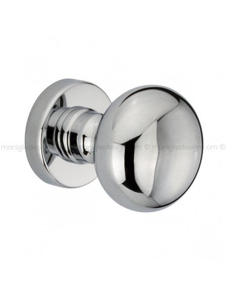 Pomolo tondo per porta fisso C50 Semplice Reguitti con rosetta tonda