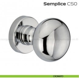 Pomolo tondo per porta fisso C50 Semplice Reguitti con rosetta tonda 2