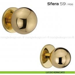 Pomolo tondo fisso diametro 70 mm per porta 59 Sfera Reguitti 2