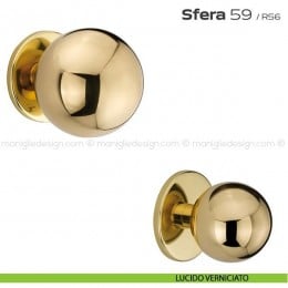 Pomolo tondo fisso diametro 80 mm per porta 59 Sfera Reguitti 2