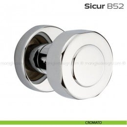 Pomolo per porta fisso B52 Sicur Reguitti con rosetta tonda 2