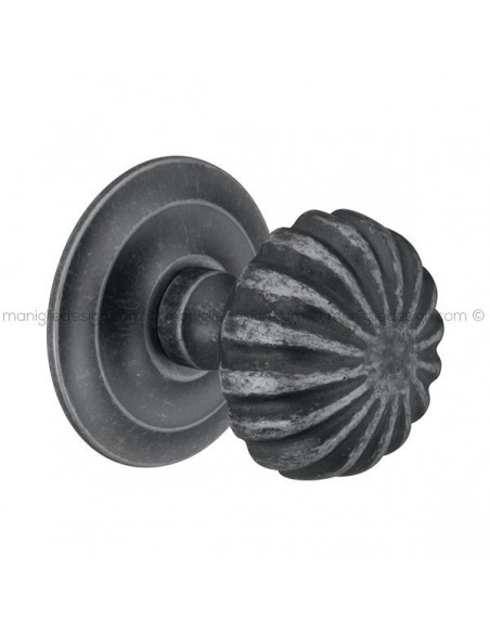 Pomolo per porta fisso 57 Margherita Reguitti diametro 60 mm con rosetta diametro 73 mm