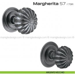 Pomolo per porta fisso 57 Margherita Reguitti diametro 75 mm con rosetta diametro 73 mm 2