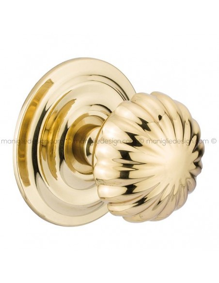 Pomolo per porta fisso 57 Margherita Reguitti diametro 75 mm con rosetta diametro 100 mm