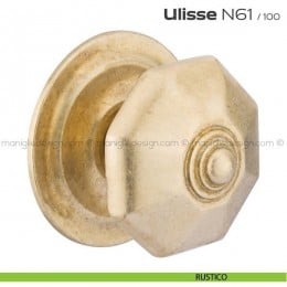 Pomolo per porta fisso N61 Ulisse Reguitti con rosetta diametro 100 mm 2