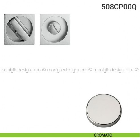 Placche incasso quadrate con nottolino 508 Reguitti cromato