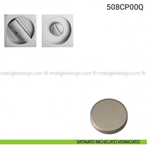 Placche incasso quadrate con nottolino 508 Reguitti satinato nichelato verniciato