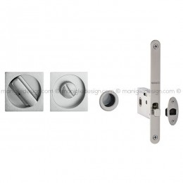 Kit placche incasso quadrate con nottolino 508 Reguitti con frontalino di trascinamento e serratura 026SR