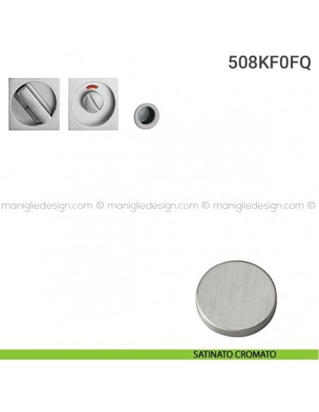 Kit per porta scorrevole 508KF0FQ satinato cromato
