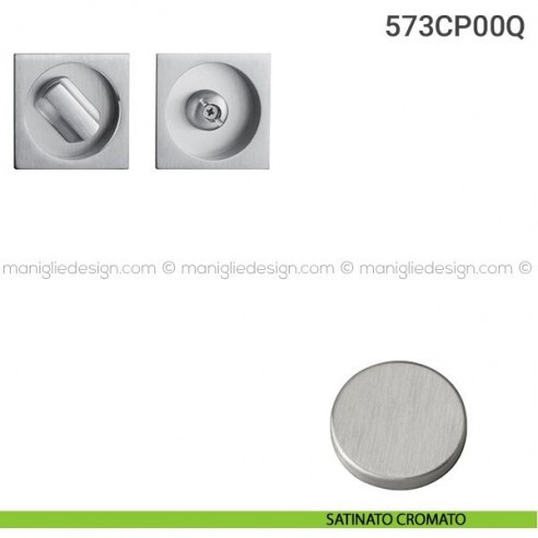 Placche incasso quadrate con nottolino 573 Reguitti satinato cromato