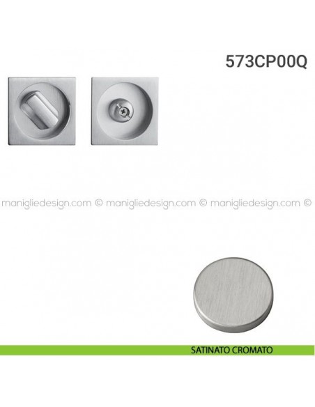 Placche incasso quadrate con nottolino 573 Reguitti satinato cromato