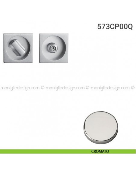 Placche incasso quadrate con nottolino 573 Reguitti cromato