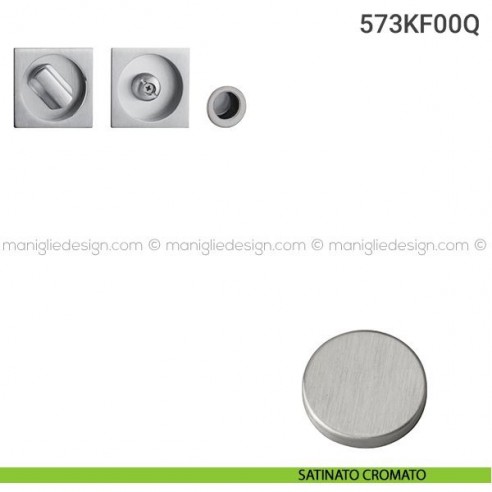 Kit placche incasso quadrate con nottolino 573 Reguitti con frontalino di trascinamento satinato cromato